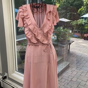 Shein blush/pink midi dress